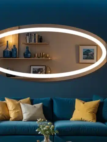 Amreyla Large Oval 3-Color LED Mirror