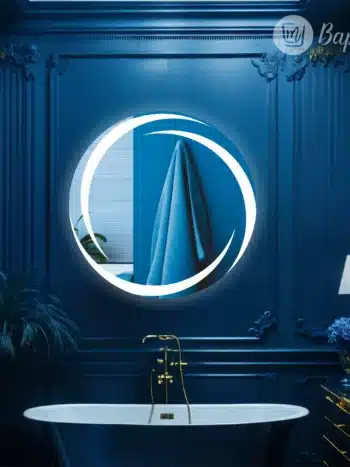 Haley Design LED Round Mirror - Dimmable Lighting & Modern Style