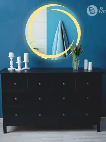 Haley Design LED Round Mirror - Dimmable Lighting & Modern Style - Bathroom Mirror | LightMirror.in