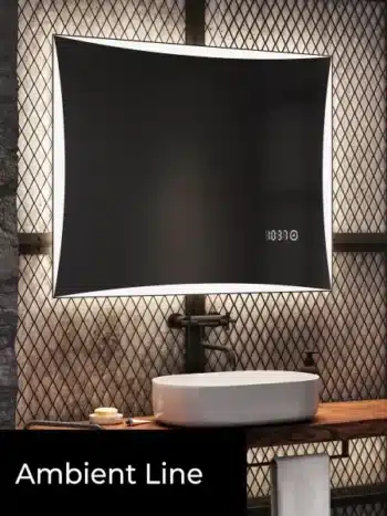 Aevar Rectangle LED Mirror - Customizable Size & Dimmable Lighting - light mirror | LightMirror.in