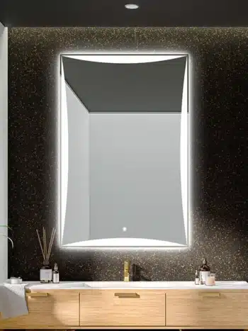 Aevar Rectangle LED Mirror - Customizable Size & Dimmable Lighting
