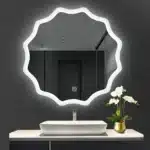 Aldona Round LED Mirror (Dimmable 3-Color Touch Light)