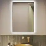 Anakin Wood Framed Rectangle Backlit 3-Color LED Mirror