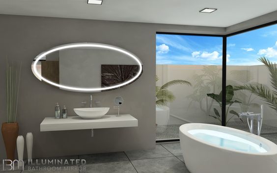 Modern bathroom mirror