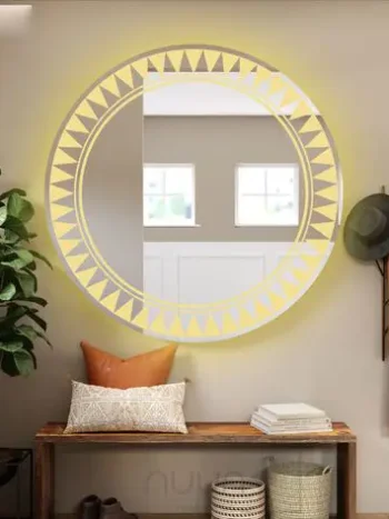 Anahi Round LED Mirror | 3-Color Touch Dimming Vanity - Bathroom Mirror | LightMirror.in