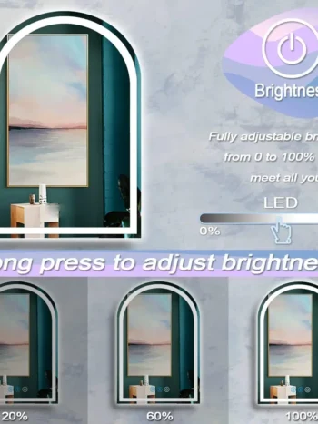 Arch Frameless LED Mirror - Dimmable Vanity Mirror - Irregular Mirror | LightMirror.in