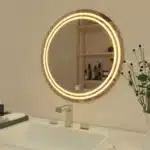 Bartev Round LED Mirror (3 Color Dimmable Touch Lights)