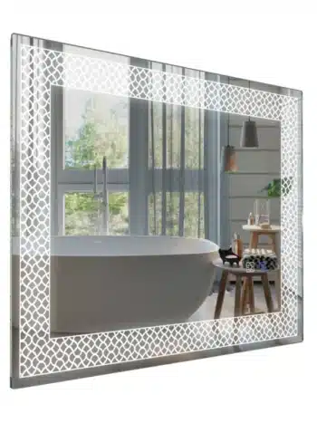 Baxton Rectangular LED Mirror | 3-Light Adjustable Vanity