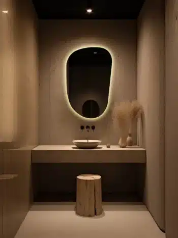 Bellemoor Irregular 3-Color LED Mirror - Irregular Mirror | LightMirror.in