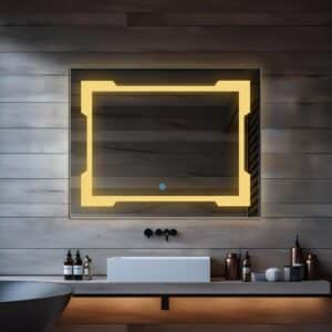 rectangle led mirror frosted design