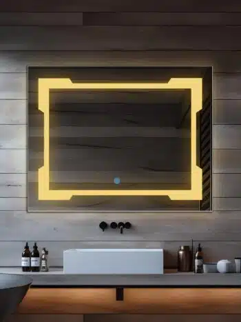 rectangle led mirror frosted design