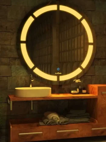 Camyra Round LED Mirror (3 Lights) - Dimmable Vanity Mirror