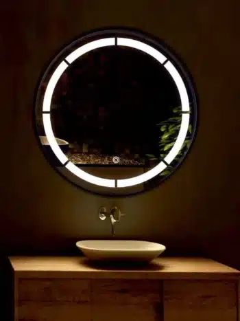 Camyra Round LED Mirror (3 Lights) - Dimmable Vanity Mirror - Bathroom Mirror | LightMirror.in