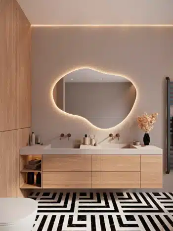 Colton Irregular 3-Color LED Mirror - Irregular Mirror | LightMirror.in