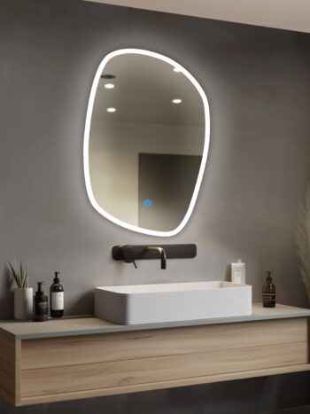 Asymmetrical Oval LED Wall Mirror