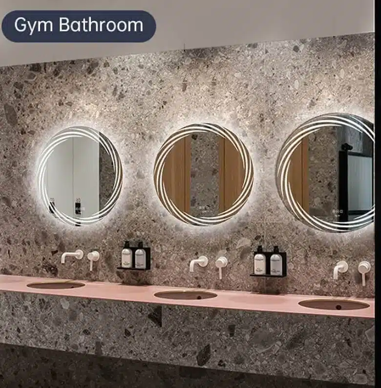 Erio-3-1.webp Erio Round LED Mirror (Modern Illuminated Bathroom & Vanity) - Bathroom Mirror | LightMirror.in