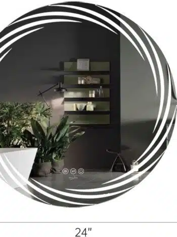 Erio Round LED Mirror (Modern Illuminated Bathroom & Vanity) - Bathroom Mirror | LightMirror.in