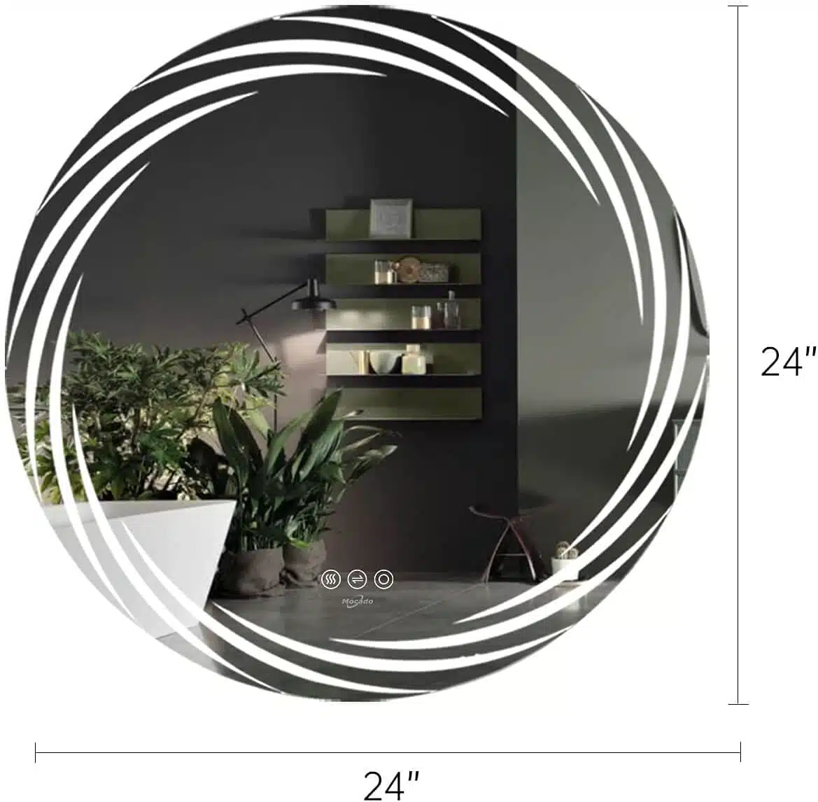 Erio Round LED Mirror (Modern Illuminated Bathroom & Vanity) - Bathroom Mirror | LightMirror.in