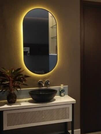 RoyalWarm 48 Full Length LED Mirror | Brass PVD | Lightmirror.in