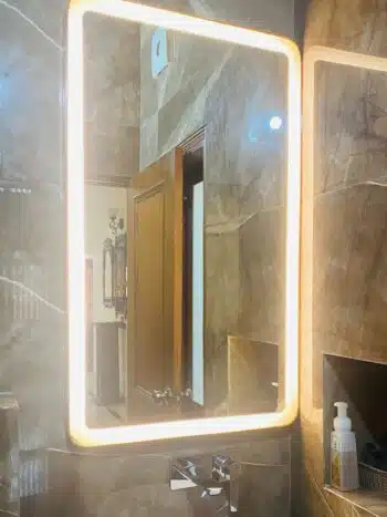 36x24 Inches Copper LED Light Mirror with Warm White Lights – Premium Modern Design by LIGHTMIRROR.IN