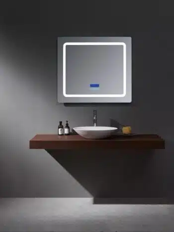 Square Halo LED Mirror | Touch Sensor & Defogger Option | Lightmirror.in