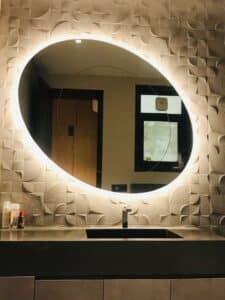 backlit mirror