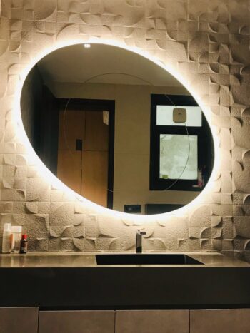 backlit mirror