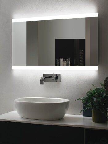 Luxury Circular LED Wall Mirror with Ambient Backlit Glow