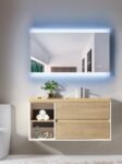 Luxury Circular LED Wall Mirror with Ambient Backlit Glow