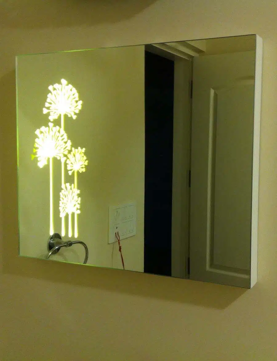 Stunning LED Motif Mirror for Your Home.