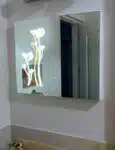 Decorative LED Vanity Mirror with Side Floral Illumination