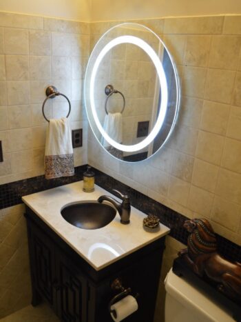 Round led mirror