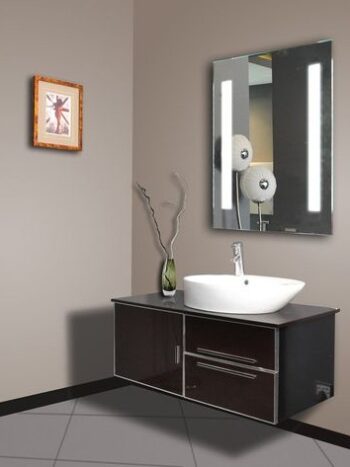 Modern LED Wall Mirror with Side Strip Lighting