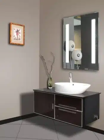 Modern LED Wall Mirror with Side Strip Lighting