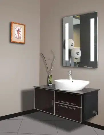 Modern LED Wall Mirror with Side Strip Lighting