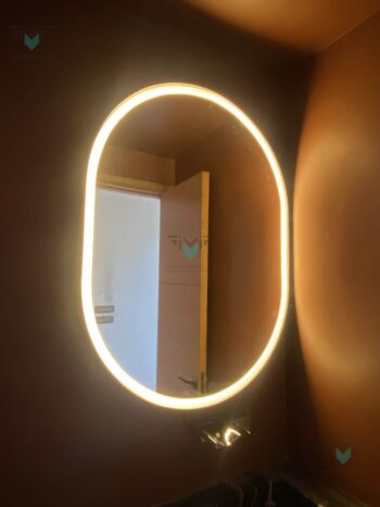 LED mirror with lights