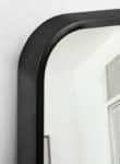black frame outer frosted oblong led mirror
