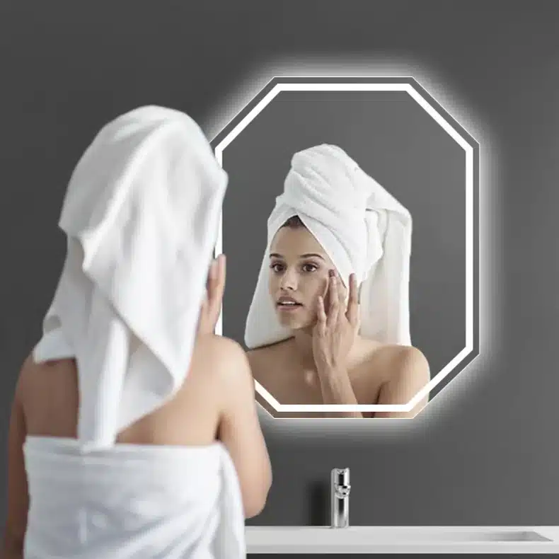 Gizell-Rectangle-LED-Mirror-2-1.webp Gizell Irregular 3-Color LED Mirror - Irregular Mirror | LightMirror.in