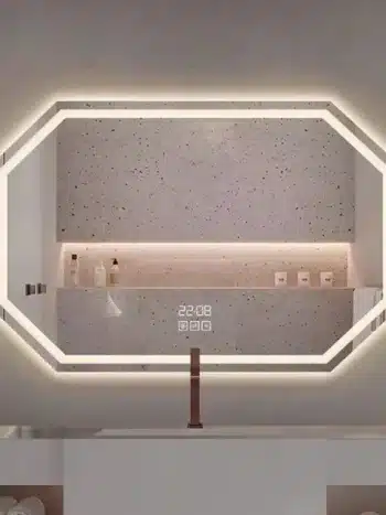 Gizell Irregular 3-Color LED Mirror - Irregular Mirror | LightMirror.in