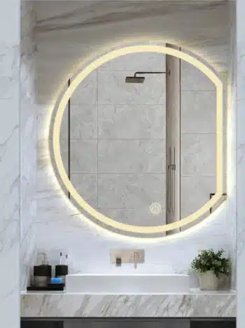 Imiya Semicircle LED Mirror - 3 Light Dimmable Vanity Mirror