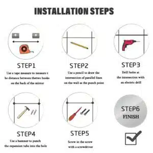 Installation of led mirror