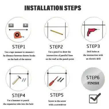 Install LED Bathroom Mirror, LED Mirror Installation, Bathroom Mirror Setup