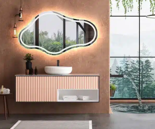 Irregular-LED-mirror-1.webp Luna Irregular LED Mirror - Dimmable Vanity Mirror