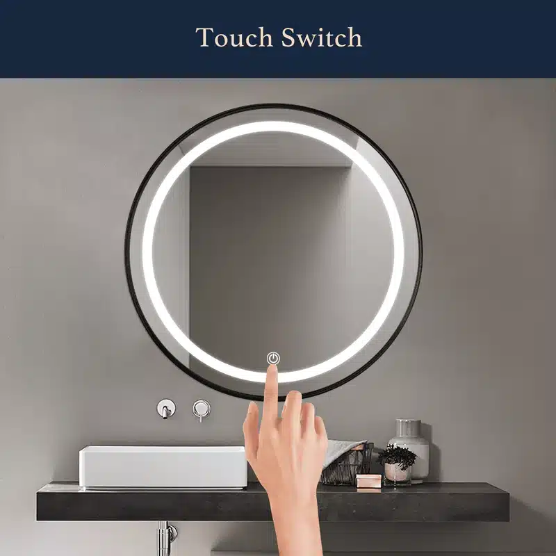 Keuna-Metal-Framed-Round-LED-Mirror-5-1-1.webp Keuna Round LED Mirror | Metal Frame | Dimmable - Framed LED Mirror | LightMirror.in