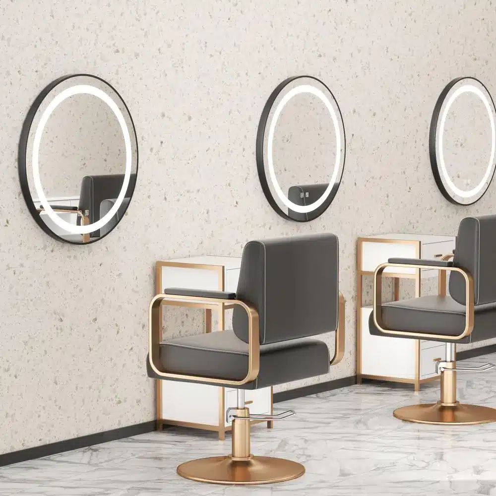 Keuna-Metal-Framed-Round-LED-Mirror-5-2.webp Keuna Round LED Mirror | Metal Frame | Dimmable - Framed LED Mirror | LightMirror.in