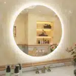 Kolby Frosted Edge Round 3-Color LED Mirror
