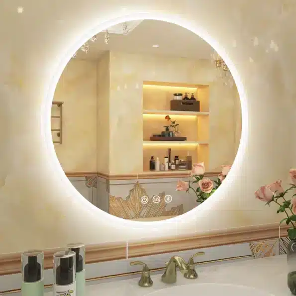Kolby-Frosted-Edge-Round-LED-Mirror-1.webp Kolby Frosted Edge Round 3-Color LED Mirror