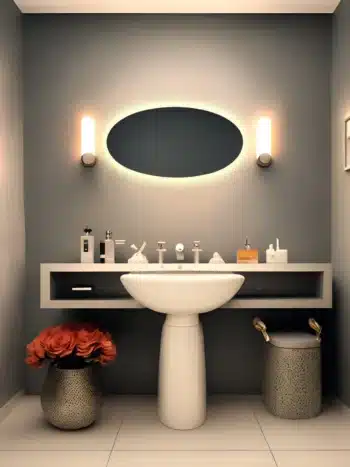 Kolomon Large Oval Backlit 3-Color LED Mirror