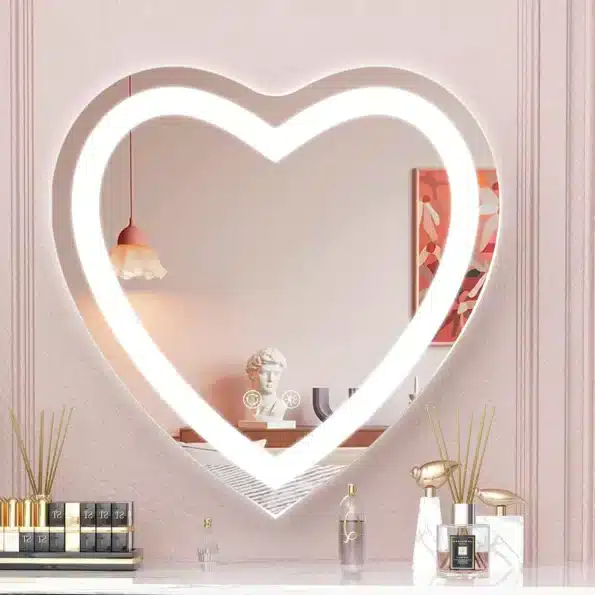 Kresic-Heart-Shape-LED-Mirror-1.webp Kresic Heart Shape 3-Color LED Mirror