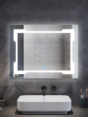 Ledmirror Borderilluminatedgleam Naturalwhitelight Rectangular 1.jpeg | LightMirror.in